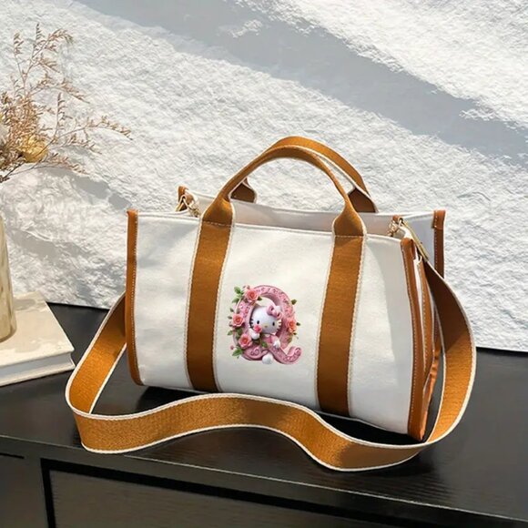 QUEEN HELLO KITTY (Q) PATTERN BAG Zipper Closure - Picture 1 of 5